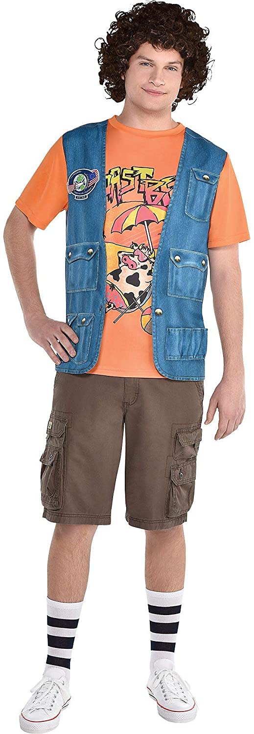 Man wears Party City Dustin Roast Beef Costume