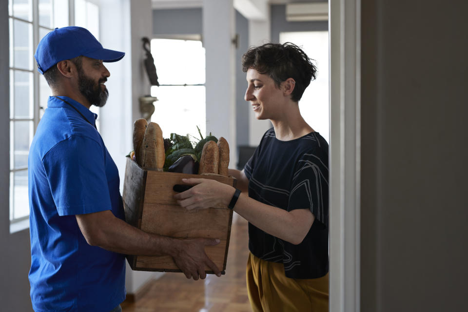 Get grocery orders delivered to your door this Prime Day. (Photo: Getty)