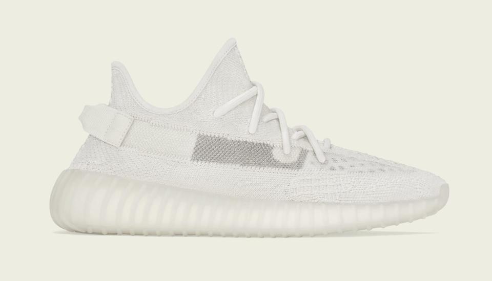 The lateral side of the Adidas Yeezy Boost 350 V2 “Bone.” - Credit: Courtesy of Adidas
