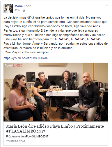Facebook María León