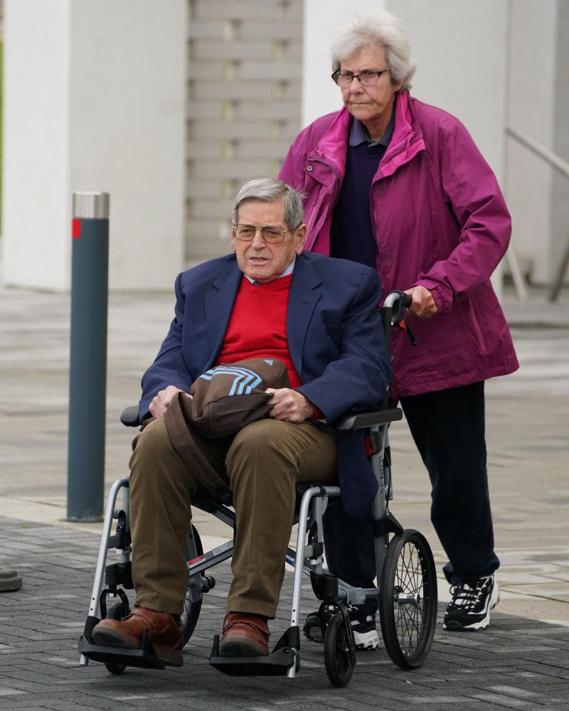 William and Rosemary MacDowell at the high court in Inverness.