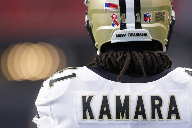 Dennis Allen says Alvin Kamara exited Sunday's win vs. Falcons with rib  injury