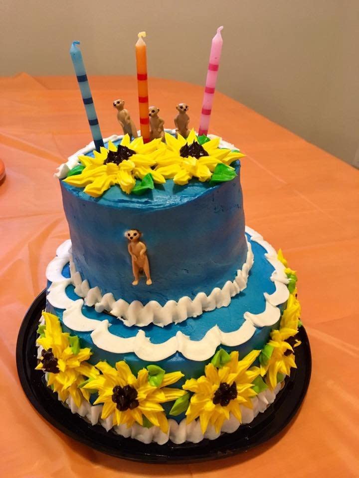 "Meerkats and sunflowers for my daughters 3rd birthday party this week." --&nbsp;Emilie Davidson