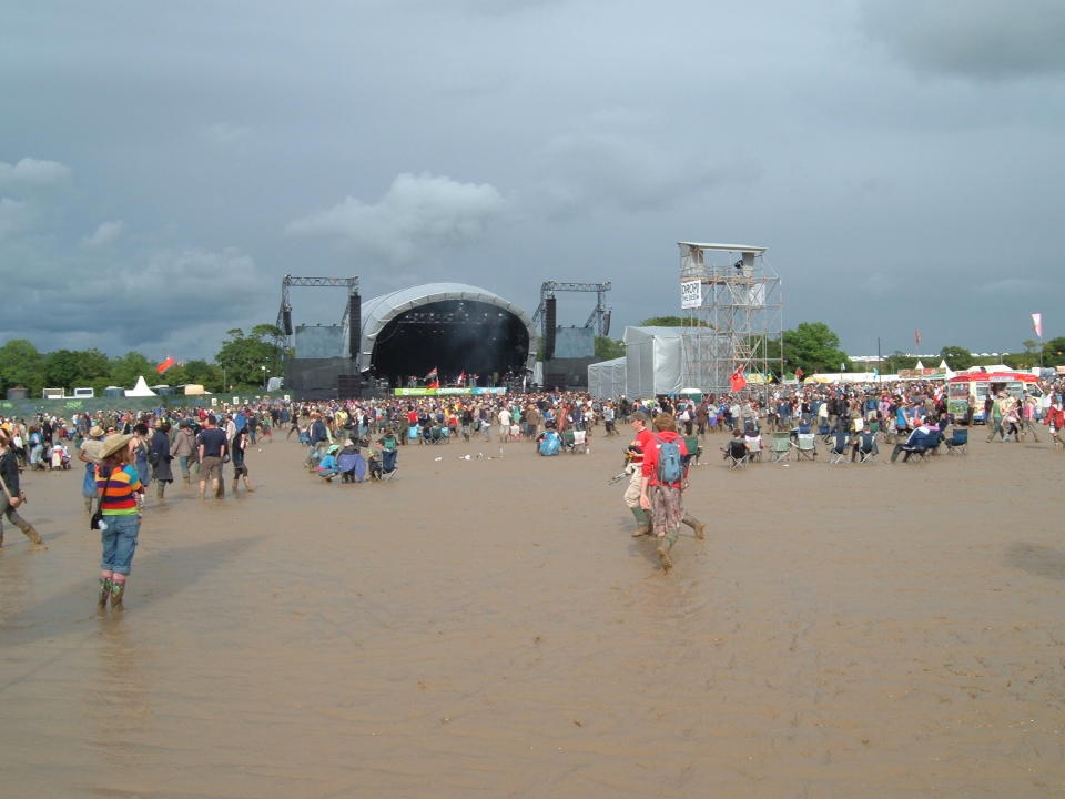 Mudbath: The Other Stage at Glastonbury in 2007, amid a sea of mud. (Tom Butler/Yahoo UK)