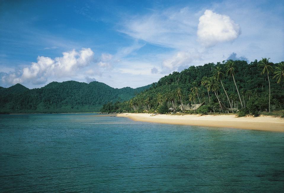 Beach on Pulau Tioman island, Pahang, Malaysia.