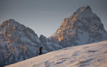 <p>Most visitors come to Wyoming’s great mountain in the summer to go climbing, but it is even more stunning under a blanket of snow. This is one of the best places in the U.S. for backcountry skiing, with varied terrain and a tranquil experience that is nothing like a resort. The most popular route follows a ridge called 25 Short (that’s how many feet below 10,000 it is) with dramatic mountain views. <em>Book tours with Exum Mountain Guides at <a rel="nofollow noopener" href="http://exumguides.com/" target="_blank" data-ylk="slk:exum?guides.com;elm:context_link;itc:0;sec:content-canvas" class="link ">exum?guides.com</a>. </em>—Ryan Krogh</p>