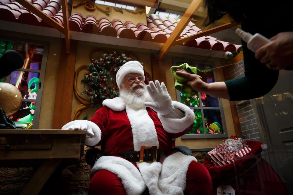 From 2020: A visit with Santa looked different during the pandemic. This year, Santa returns to Valley West to hear children's Christmas wishes.