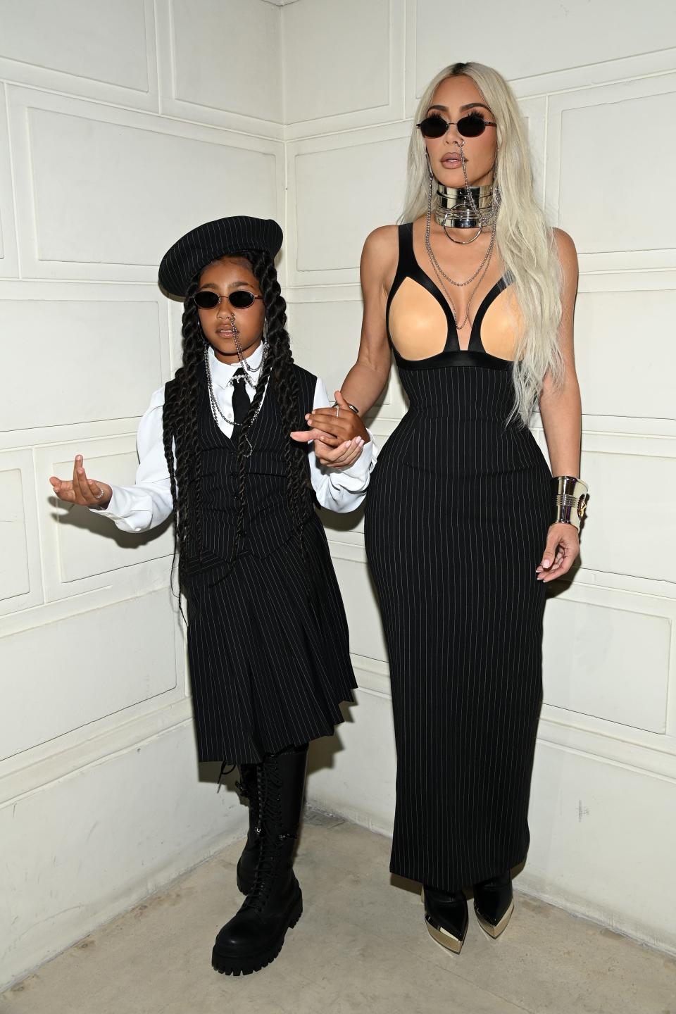 Kim Kardashian at the Jean-Paul Gaultier fashion show.