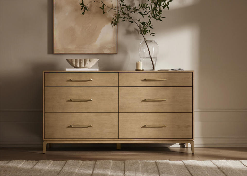 A six-drawer dresser from Boll & Branch was part of the initial furniture launch