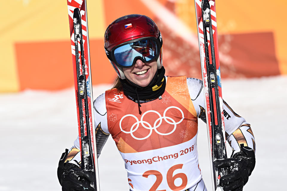 Ester Ledecka, sensation de ces Jeux. (Crédit Getty)