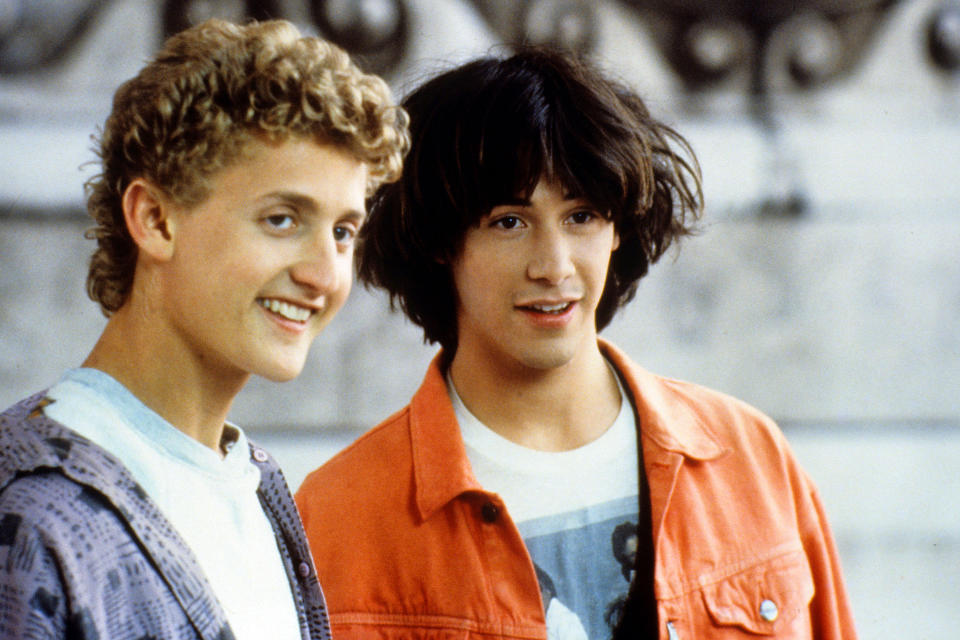 <span>Alex Winter and Keanu Reeves in <em>Bill & Ted’s Excellent Adventure</em>. (Photo: Orion, courtesy Everett Collection)</span>