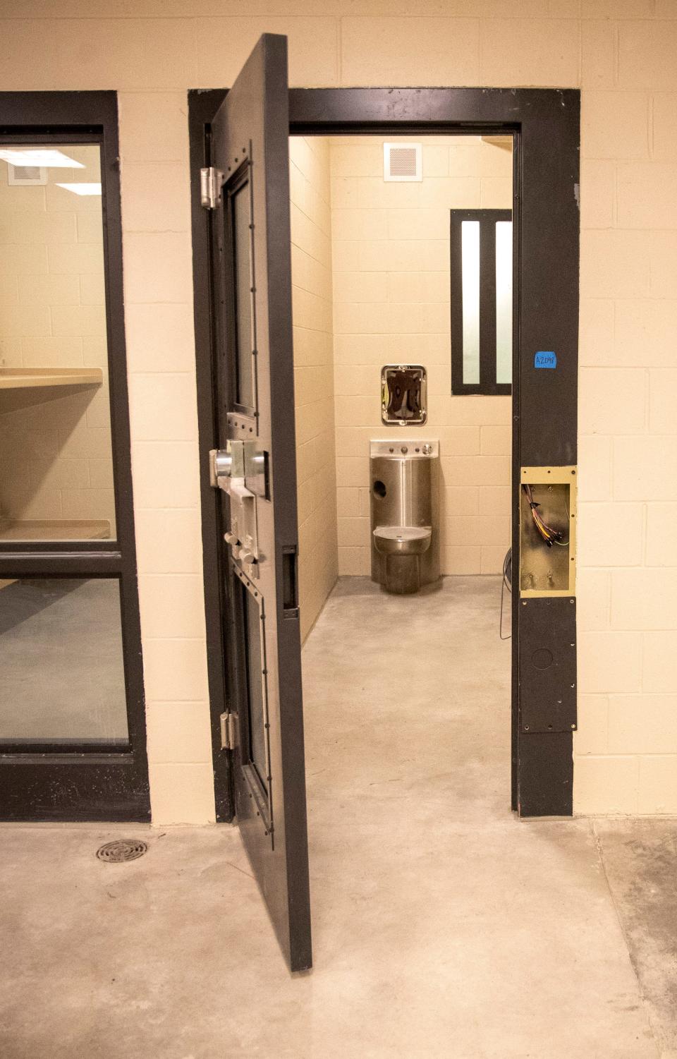 A jail cell is pictured July 16 in the new Wood County Sheriff's Office and Jail in Wisconsin Rapids.