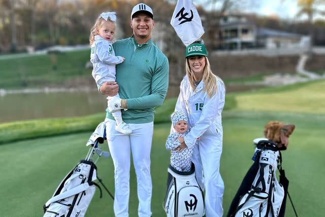 <p>Brittany Mahomes/Instagram</p> Patrick and Brittany Mahomes with their two children