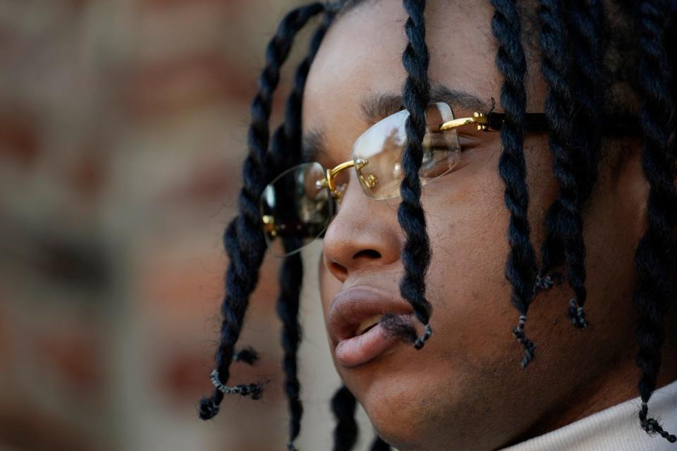 D’Monterrio Gibson speaks at a news conference in Ridgeland, Mississippi (Copyright 2022 The Associated Press. All rights reserved)