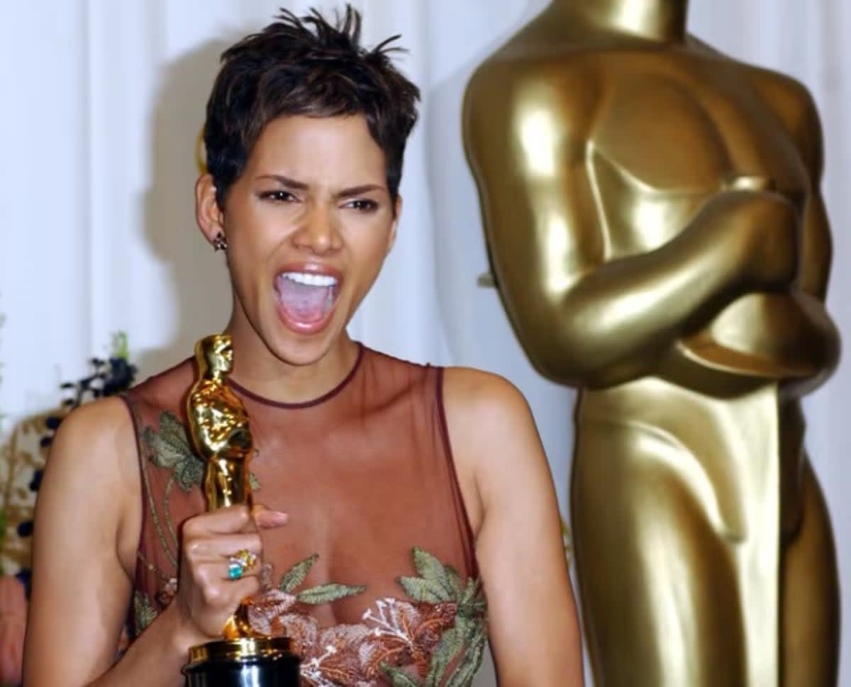 Actress Halle Berry with her Best Actress award for the film Monster's Ball at the 74th Annual Academy Awards (PA)