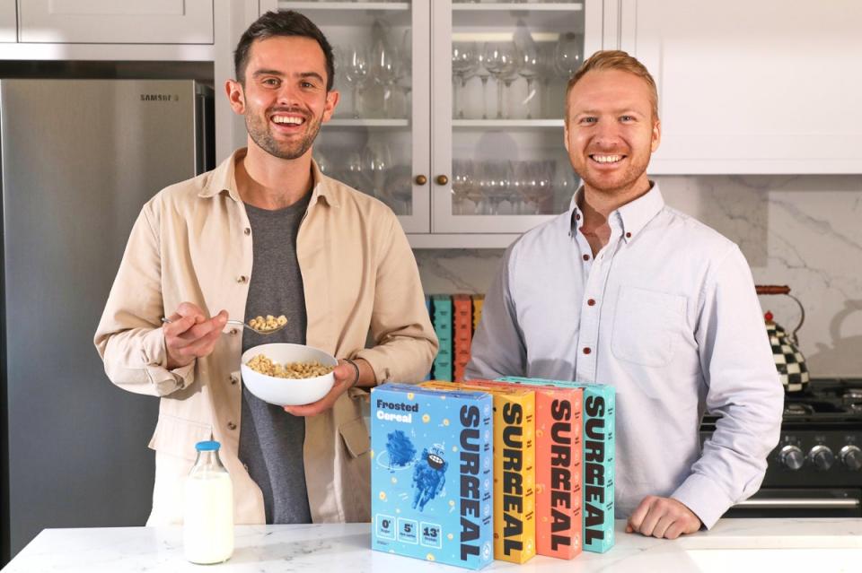 Kit Gammell and Jack Chetland, founders of Surreal Cereal. (Handout)