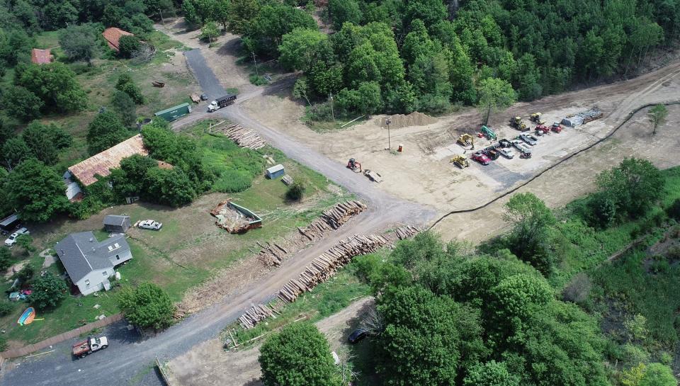 Drone images of Clovewood development site, the former Lake Anne Country Club in Blooming Grove on Tuesday, August 9, 2022.