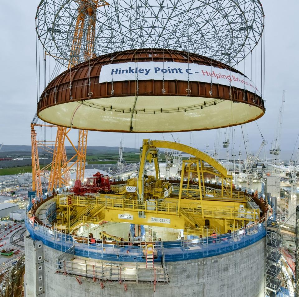 Hinkley Point C's first reactor