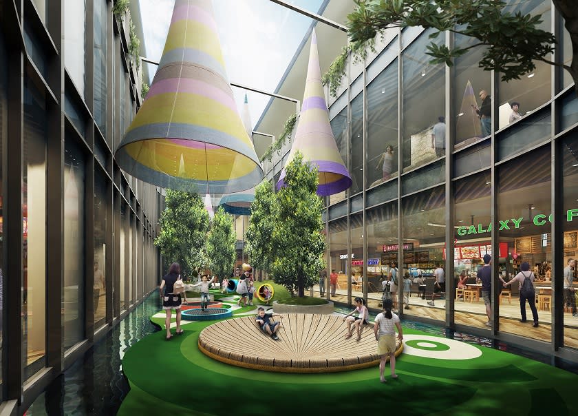 Artist's Impression of The Courtyard which connects the North and South Wings of Northpoint City