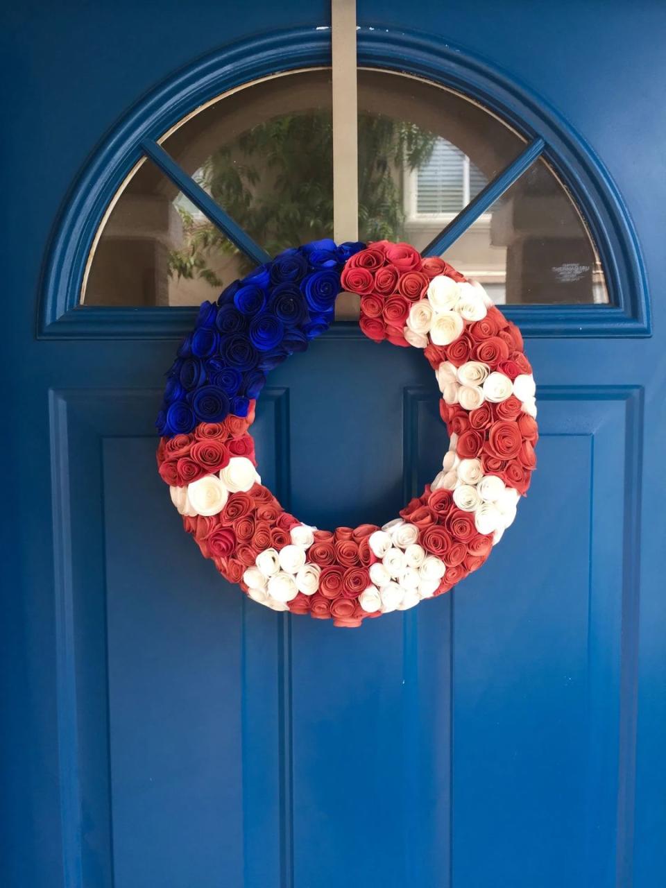 paper flowers 4th of july wreaths