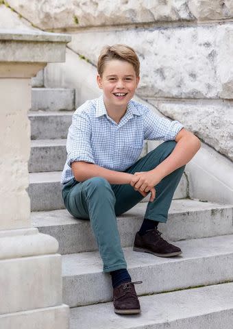 <p>Millie Pilkington/Kensington Palace via Getty</p> Prince George's 10th birthday portrait