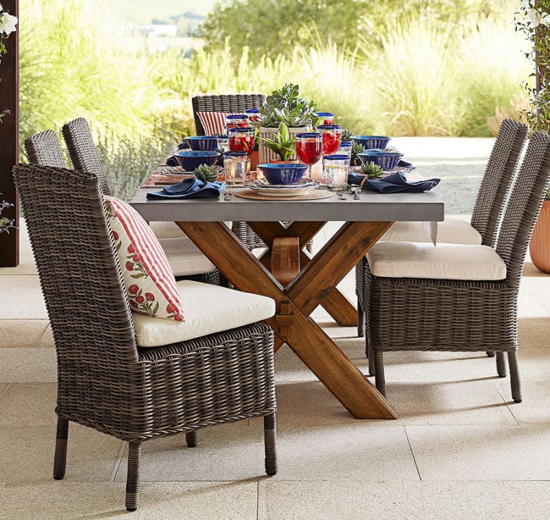 Abbott Concrete & Acacia Outdoor Dining Table