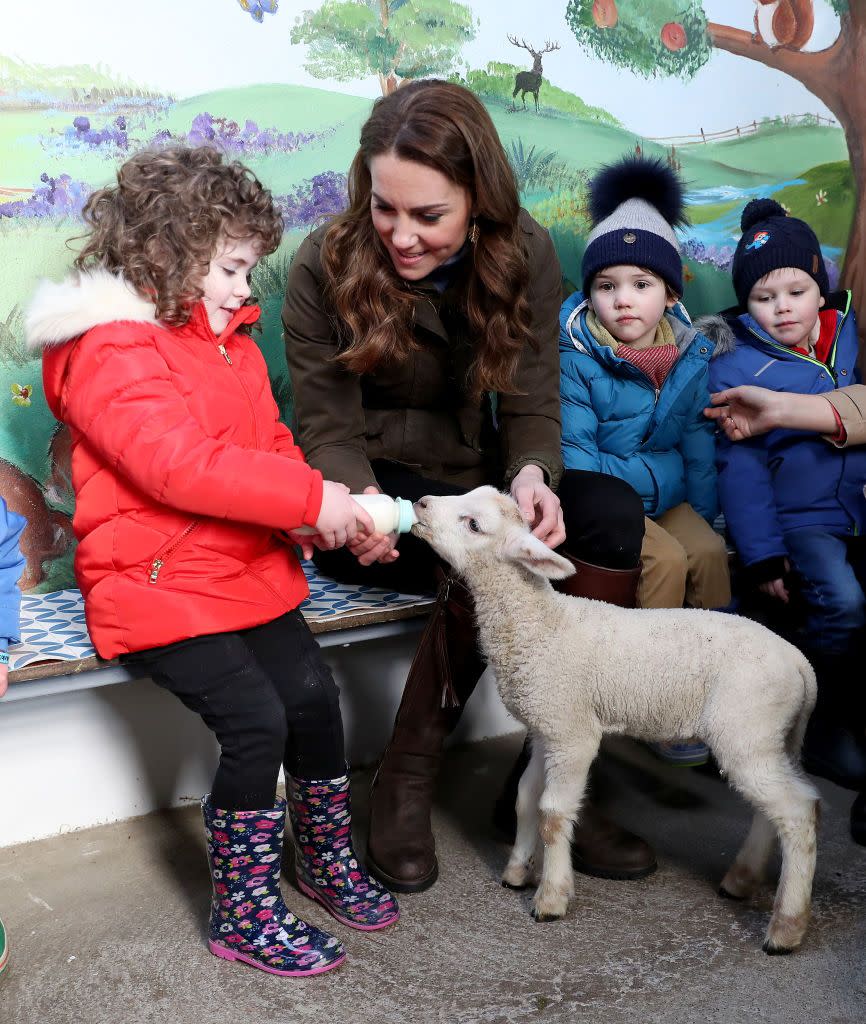 <p>The Duchess visited Northern Ireland's Ark Open Farm, a working farm that welcomes visitors, to promote her UK-wide survey, "5 Big Questions on the Under Fives."</p>