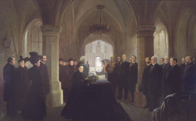 Queen Victoria’s Tribute to her Dead Canadian Premier by Frederic Marlett Bell-Smith,  1896  Library and Archives Canada