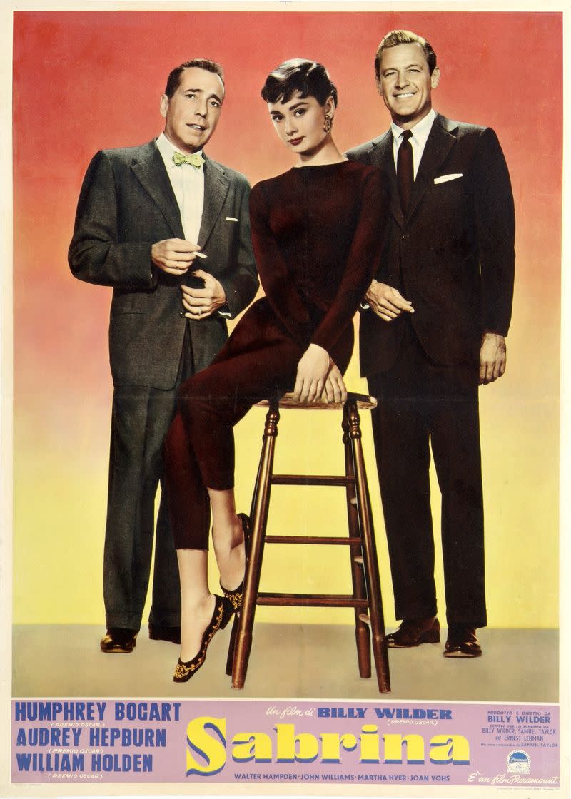 <p> <strong>Released:</strong>&#xA0;1954 </p> <p> <strong>Triangle:</strong>&#xA0;Linus, Sabrina, and David </p> <p> Ultimate bachelor David (William Holden) has ignored the affections of young, shy Sabrina (Audrey Hepburn) for years. After a brief stint in Paris, Sabrina returns a new woman, catching the eye of her womanizing former crush. David&apos;s brother, Linus (Humphrey Bogart), recognizes the relationship&apos;s threat to David&apos;s upcoming wedding and business deals, so he decides to split up the two by making Sabrina fall in love with him. Easier said than done, especially in the case of bad boy versus Mr. (Kind Of) Nice Guy. </p>