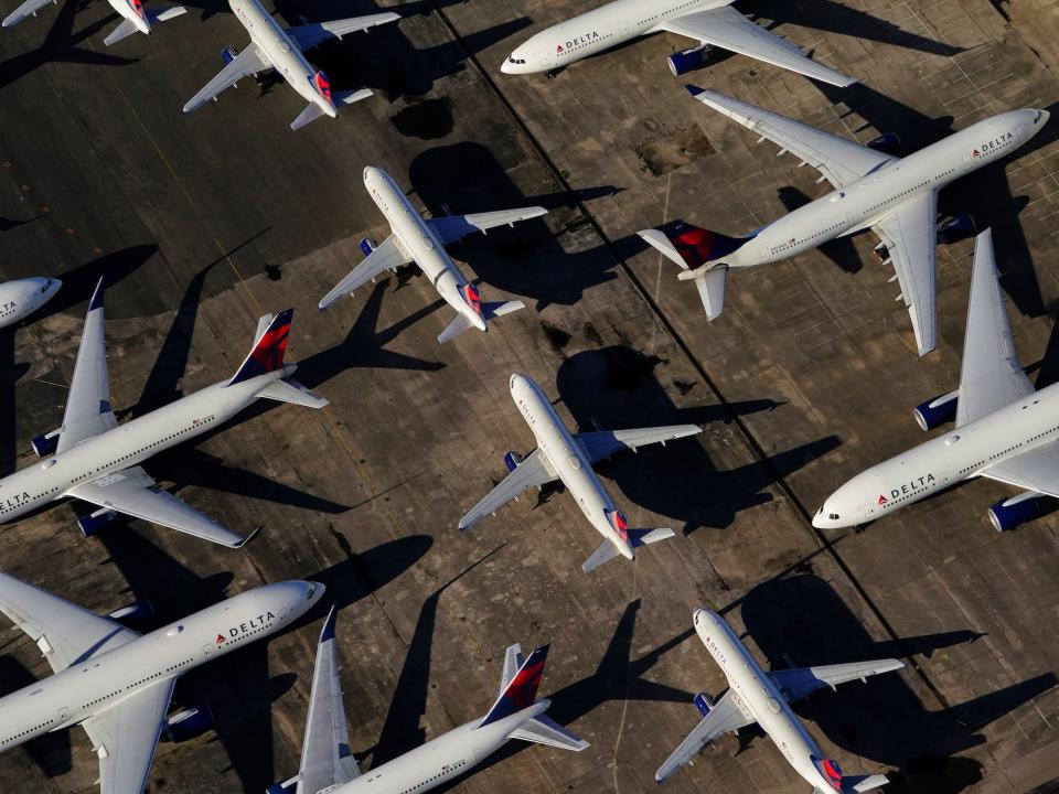 coronavirus planes parked airport alabama birmingham