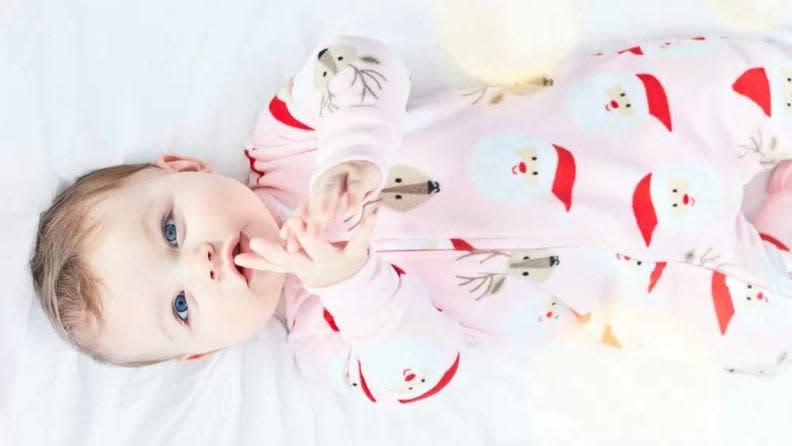 Your baby will blush red like a reindeer's nose in this sleep and play.