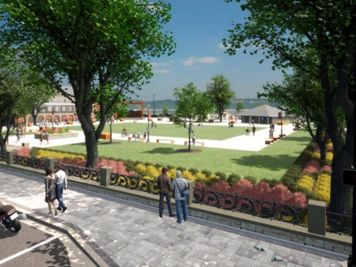 Fredericton's Officers' Square will be closed to the public starting this spring when city crews begin installing new metal fencing on the southern and eastern perimeter of the park. (City of Fredericton - image credit)