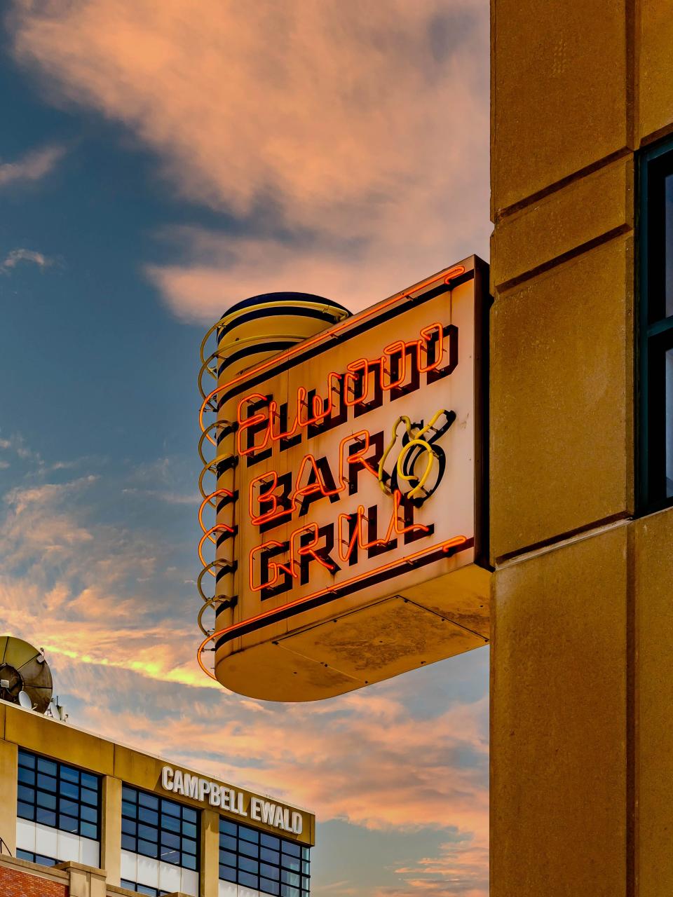 Elwood Bar and Grill is steps from Ford Field