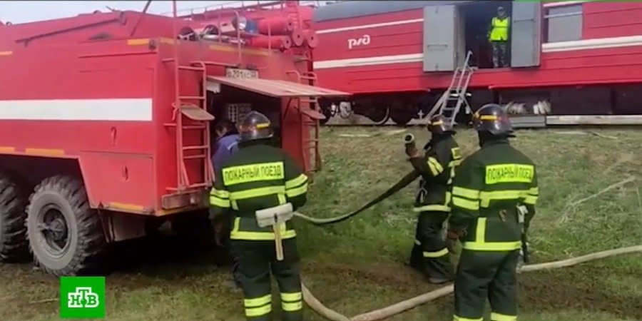 Prisoners put out fires in Russia