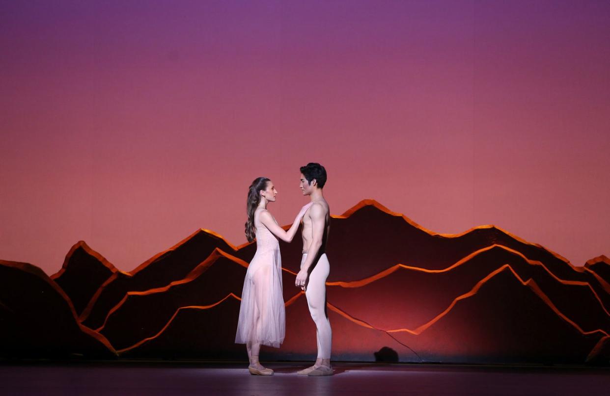 devon teuscher tita and joo won ahn pedro in christopher wheeldon’s like water for chocolate photo marty sohl