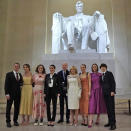 <p>The new First Family poses for a photo on the steps of the Lincoln Memorial. </p>