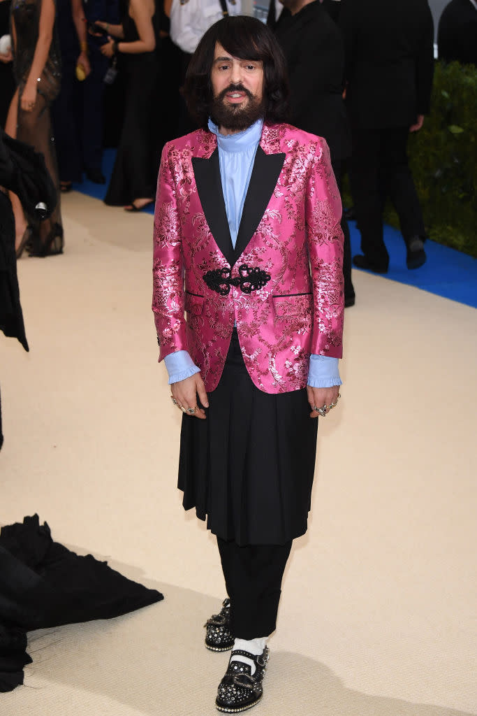 <p>When seeking sartorial inspo this season, why not look to the king of the label-of-the-moment? Yep, you can’t have a list of the best dressed men of 2018 without Gucci puppeteer, Alessandro Michele. <em>[Photo: Getty]</em> </p>