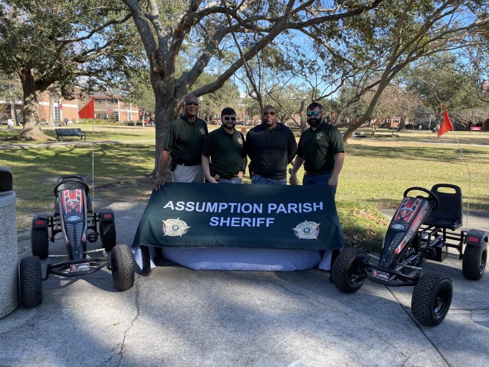 Members of the Assumption Parish Sheriff's Office created an obstacle course Monday at Nicholls State University that simulated impaired driving.