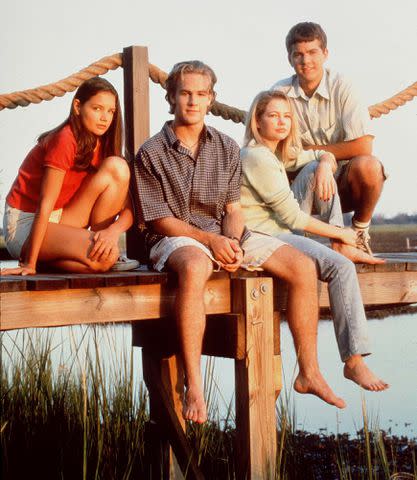 Warner Bros. 'Dawson's Creek' stars Katie Holmes, James Van Der Beek, Michelle Williams and Joshua Jackson in 1997