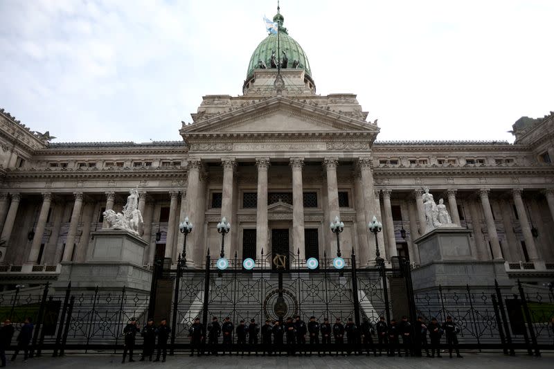 Members of Argentina's lower chamber vote on President Javier Milei's so-called 'Bases' bill, a mega- in Buenos Aires