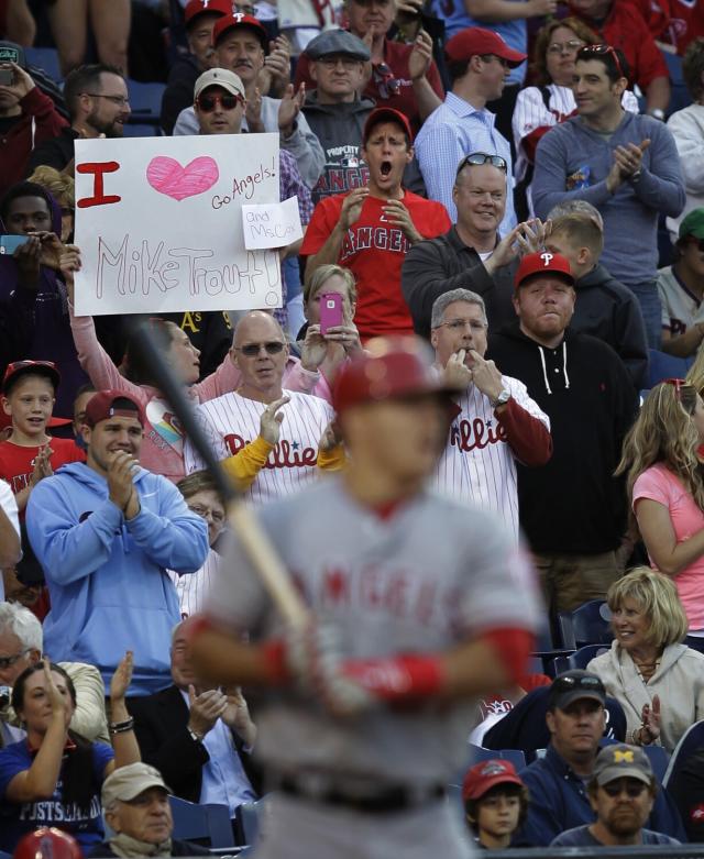 Mike Trout posted a photo from his senior prom