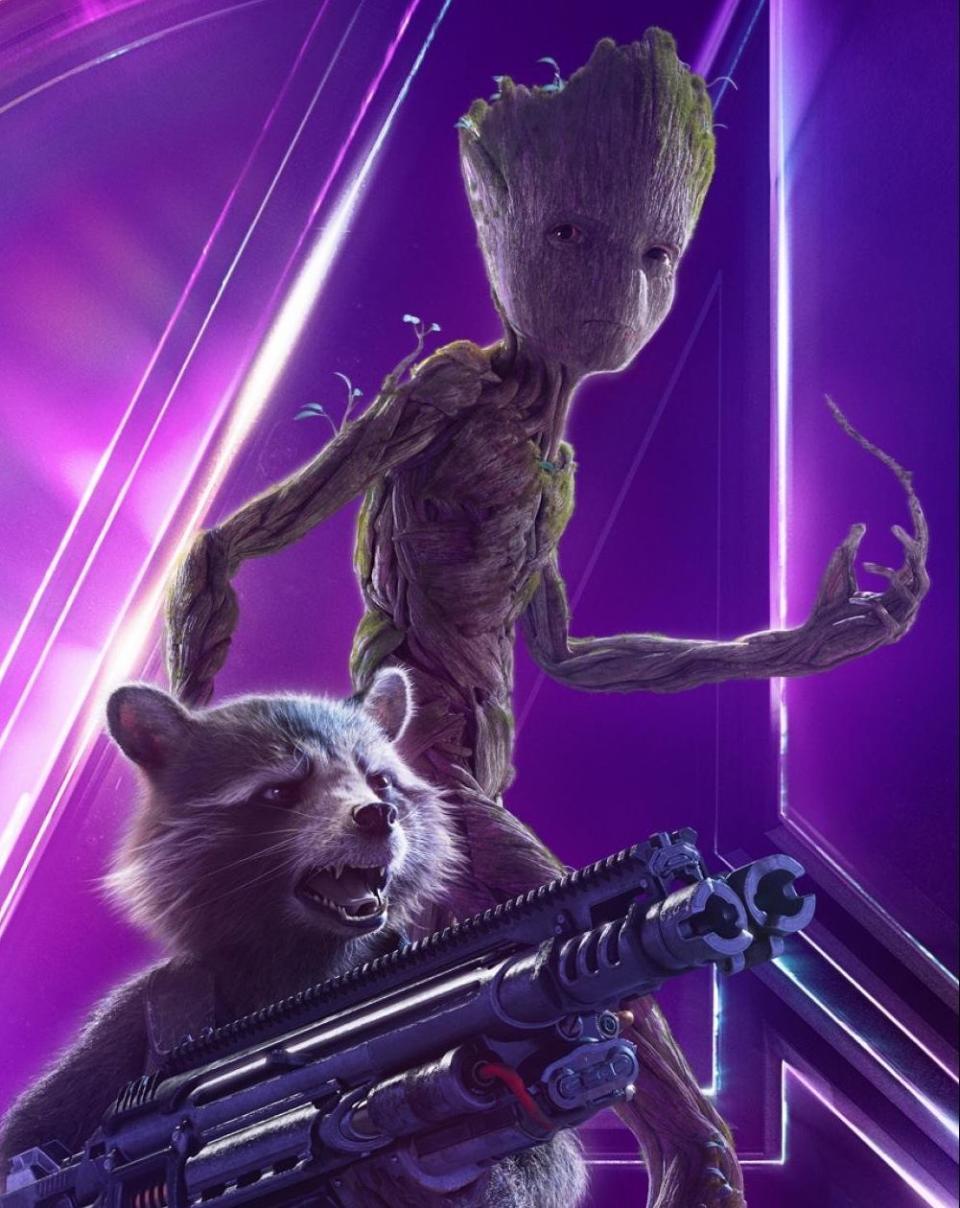 Rocket and Groot&nbsp;poster for "Avengers: Infinity War."