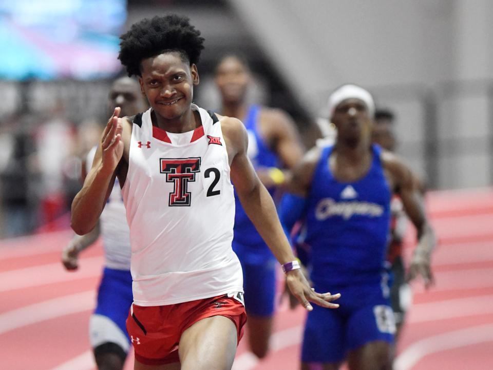 Texas Tech quarter-miler Shaemar Uter competes in the 600-yard run at last week's Stan Scott Memorial track and field meet. The Red Raiders host their second home meet Friday and Saturday, the annual Corky Classic at the Sports Performance Center.