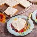<p>This crowd-pleasing pumpkin recipe couldn't be easier and it will make any day feel like a fall celebration.</p><p><strong><a href="https://www.thepioneerwoman.com/food-cooking/recipes/a11885/pumpkin-sheet-cake/" rel="nofollow noopener" target="_blank" data-ylk="slk:Get Ree's recipe.;elm:context_link;itc:0;sec:content-canvas" class="link ">Get Ree's recipe.</a></strong> </p>