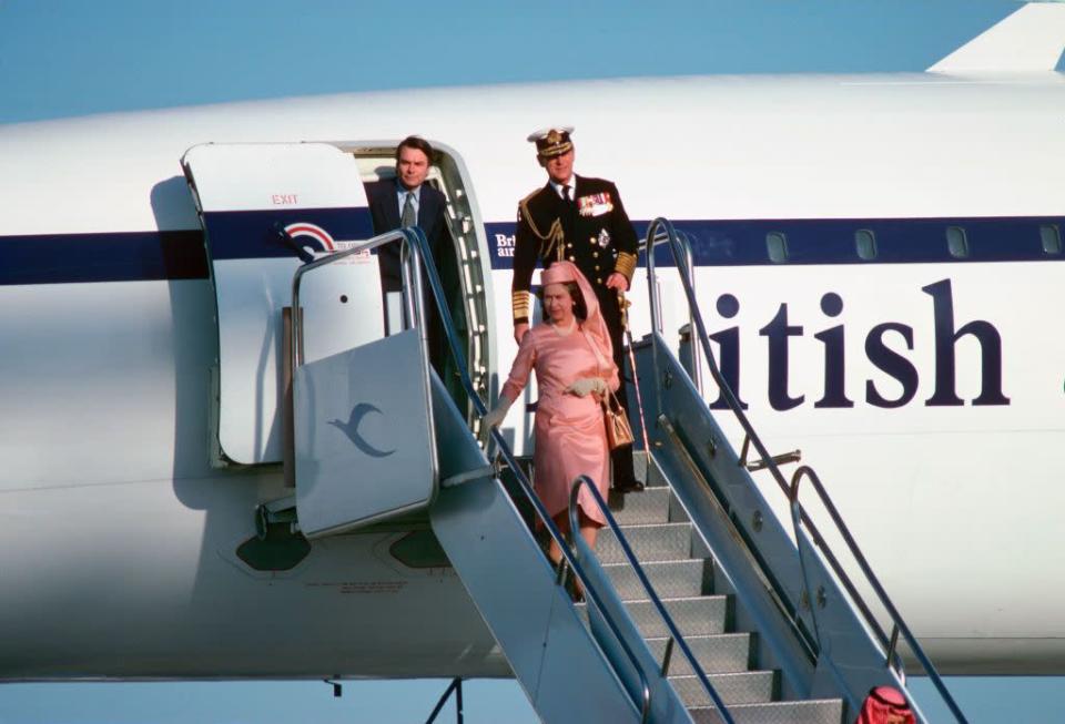 <p>Arriving via Concorde in Kuwait.</p>