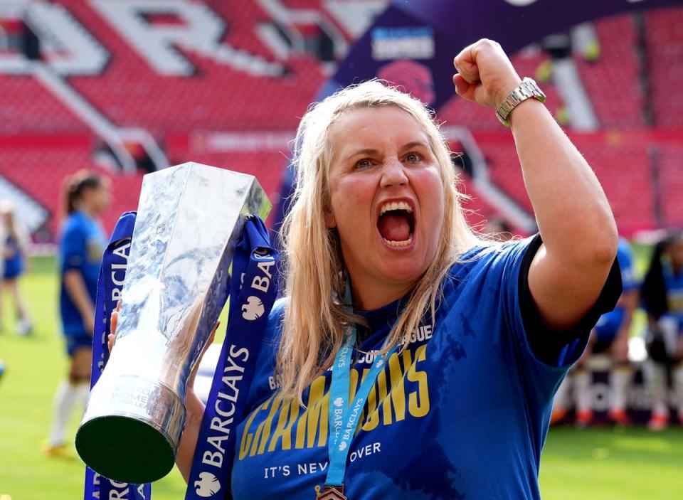 Champions again: Emma Hayes bowed out in style (Martin Rickett/PA Wire)