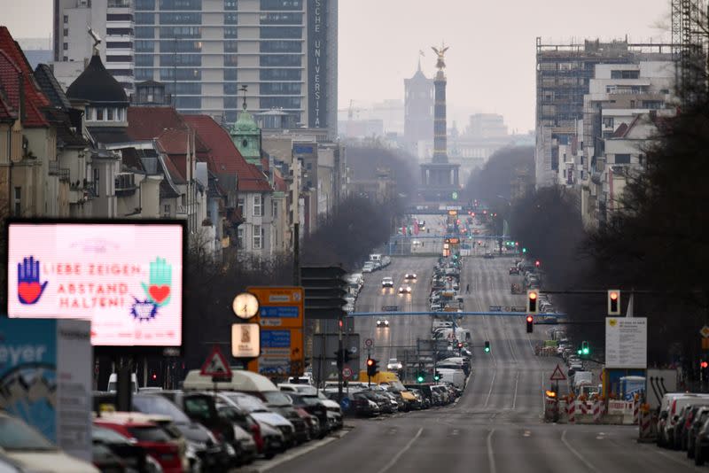 A general view of empty streets in Berlin