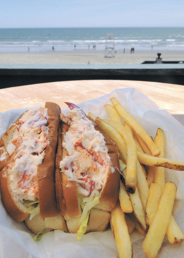 A lobster roll from Easton’s Beach Snack Bar in Newport.