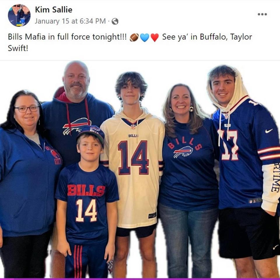 Buffalo Bills fan Kim Sallie is ready for Taylor Swift.