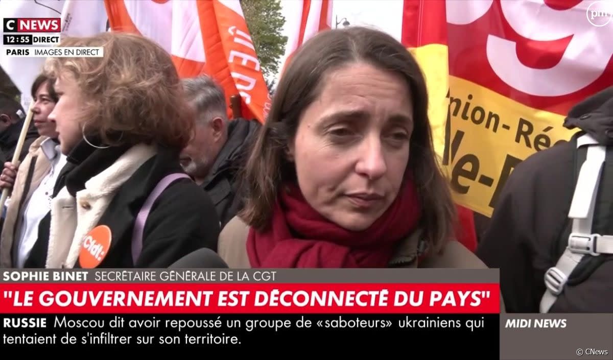 Sophie Binet (CGT) refuse de parler à CNews. - CNews